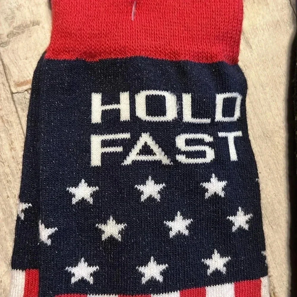 Hold Fast Crew socks bundle of 2 pair Patriotic land of‎ the free USA one size